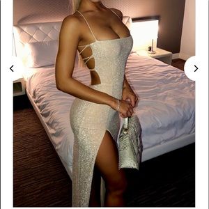 Babyboo Miley Maxi Dress- Gold Sparkle